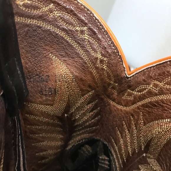 Tony Lama Cowboy Boots Size 10.5 mens Leather Western - Picture 5 of 17